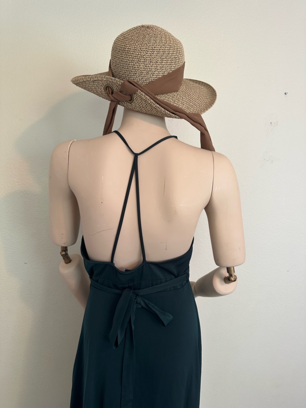 Forever 21 Dark Green Maxi Wrap Dress with Slit Size M - Picture 3 of 7